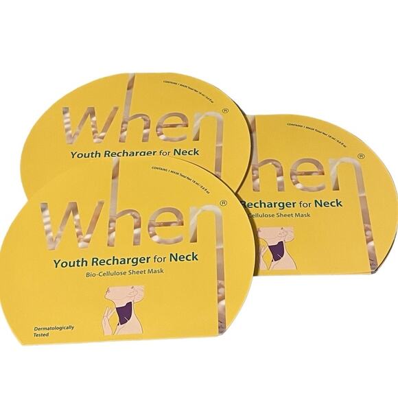 3 When Youth Recharger For Neck Bio-Celluose Sheet Mask - Picture 1 of 4